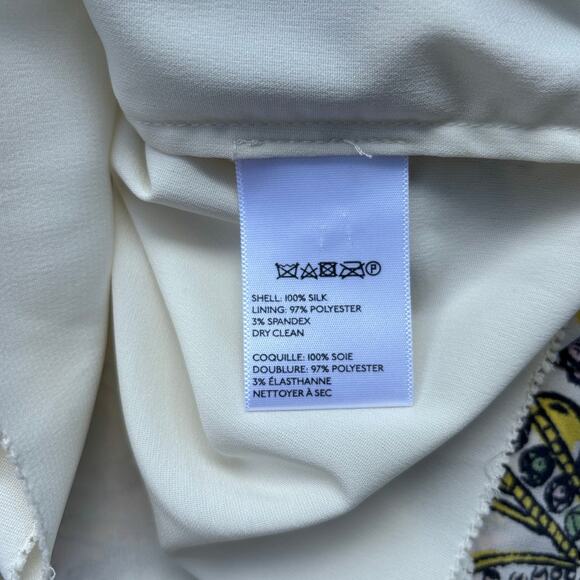 Anthropologie Collette Dinnigan Scenic‎ 100% Silk Dress size 0 EUC floral shift - Picture 8 of 8